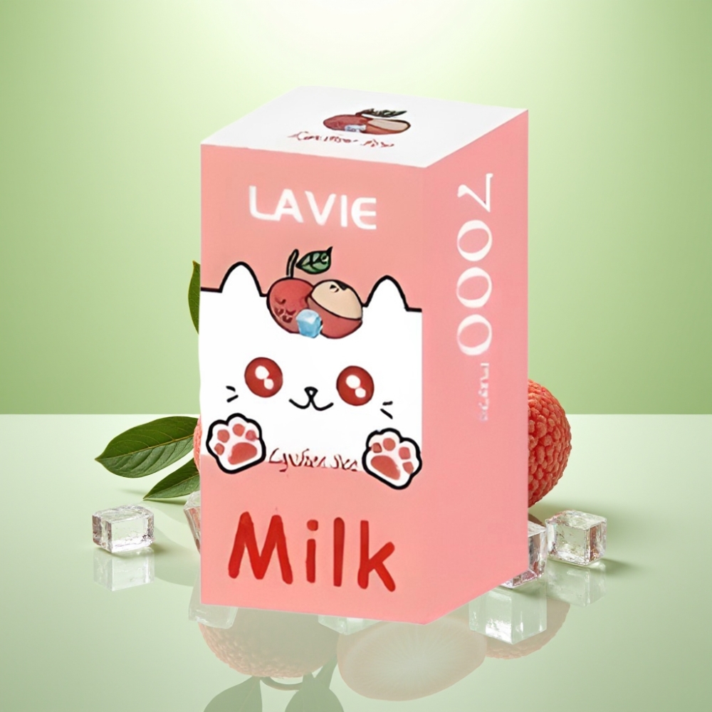 LAVIE Milk 7000 Puffs Dispozabil Vape Liči Led 16ML, 600mAh, Tip-C