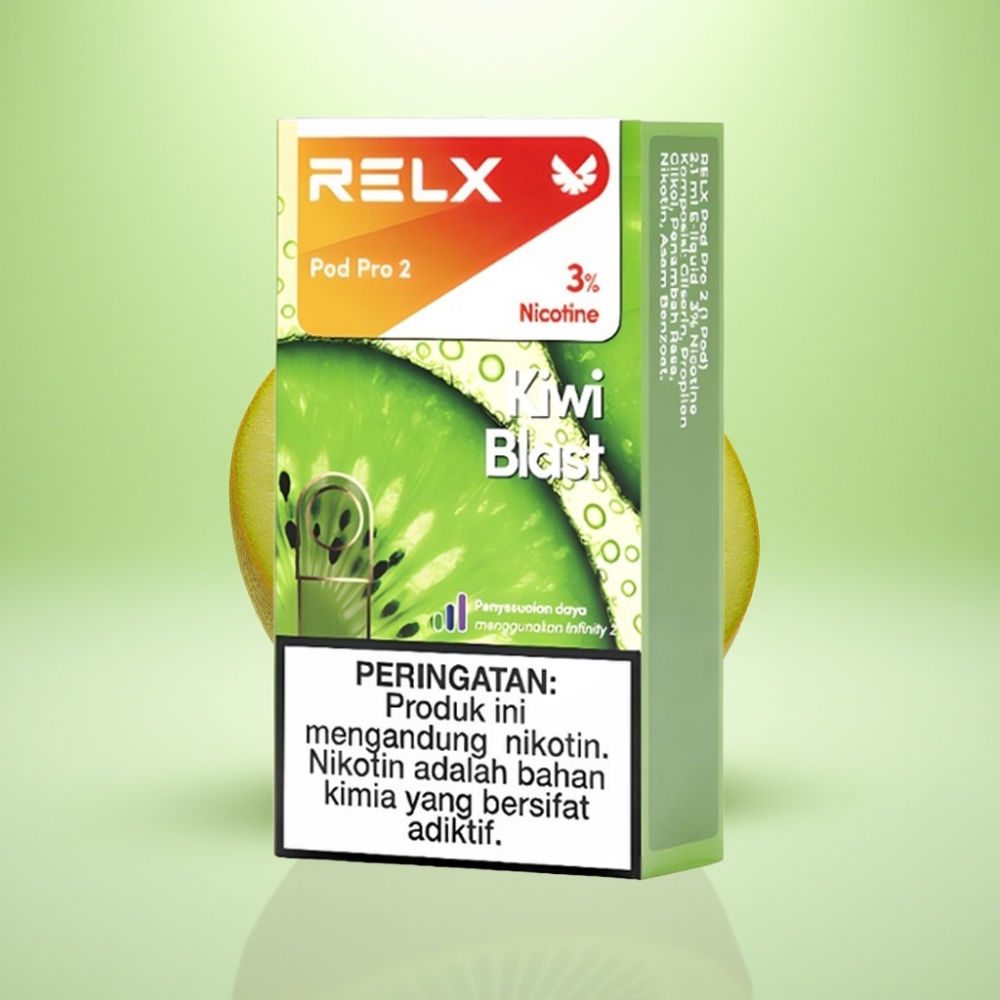 RELX Pod Pro 2 – 3% nikotina, 600 puševa, 1.9ml, Kiwi Blast