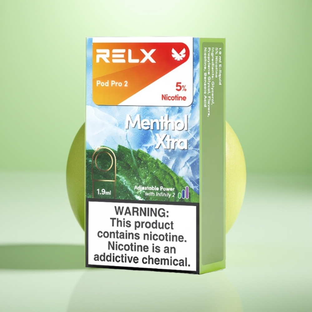 RELX Pod Pro 2 - 5% nikotina, 600 puševa, 1.9ml, mentol Xtra