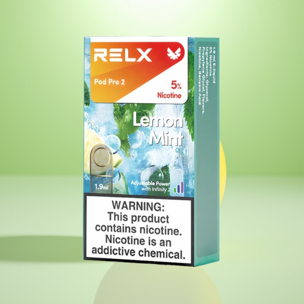 RELX Pod Pro 2 - 5% nikotina, 600 pufova, 1.9ml, Limun Nana