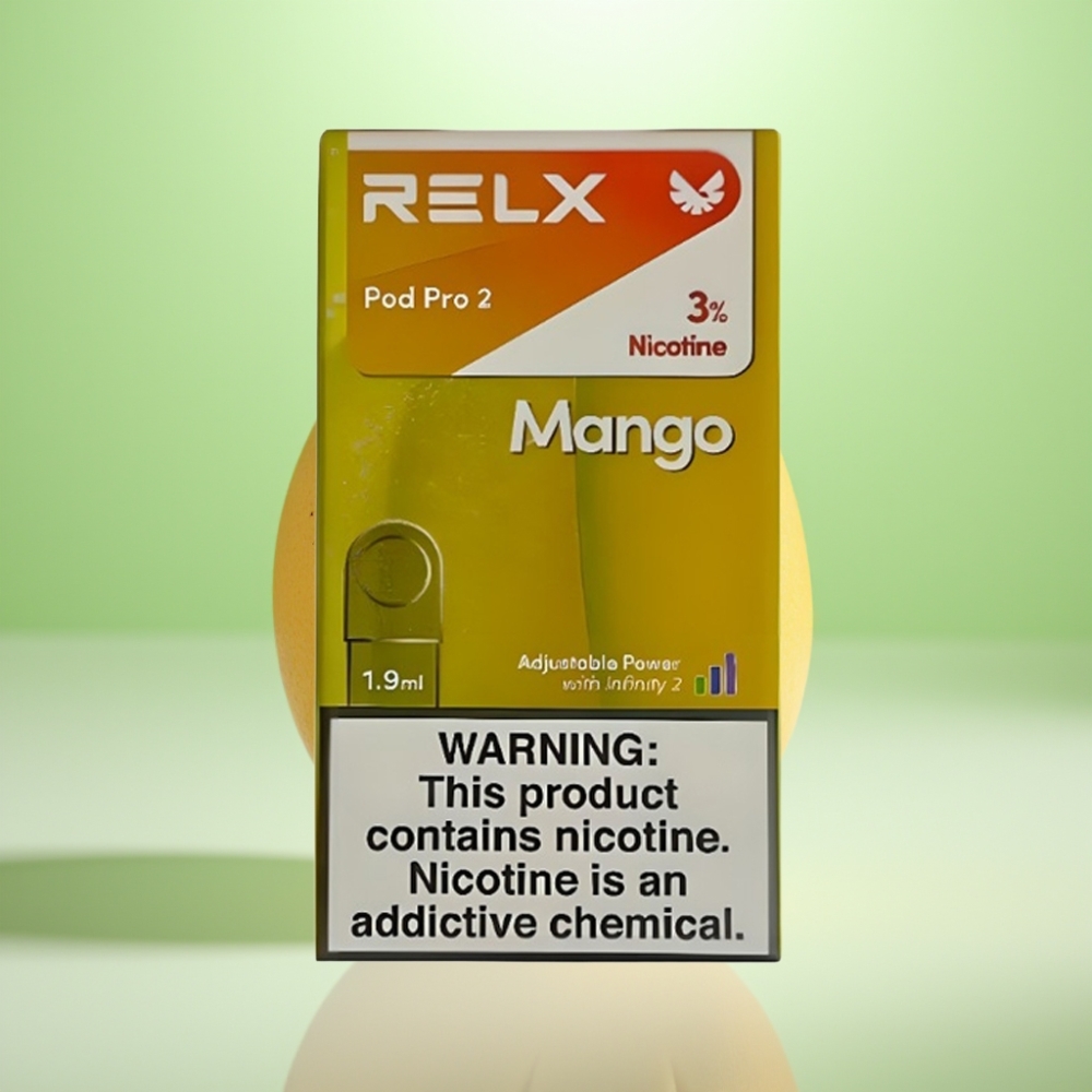 RELX Pod Pro 2 - Mango Ice, 3% nikotina, 600 pufova, 1.9ml, 3 režima napajanja