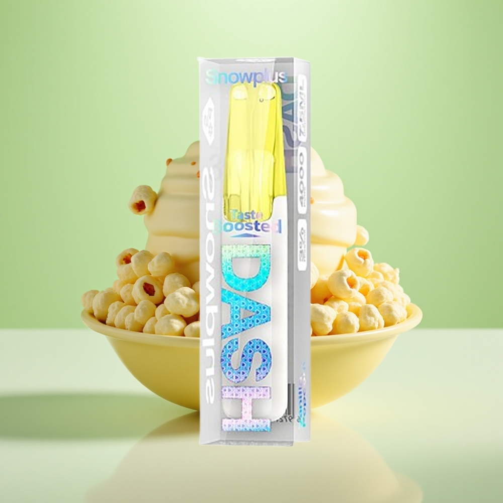 Snowplus Dash 4000 Puffs Dispozabil Device Vanilla Popcorn – 7.5 ml, 530 mAh, 4000 puševa