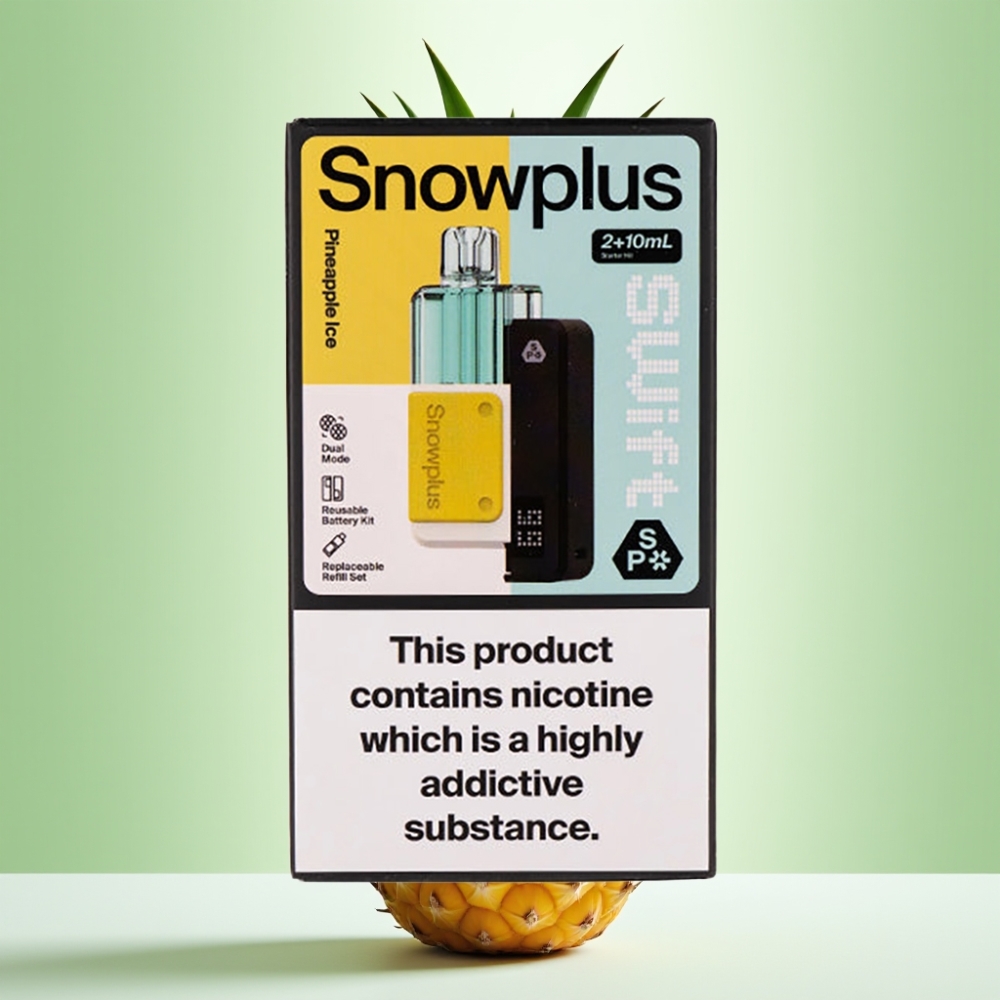 Snowplus Swift 5000 Puffs Prefilled Pod Kit Ananas Led 43 x 81 x 25 mm, 65 g, Dual Mesh, 1000 mAh
